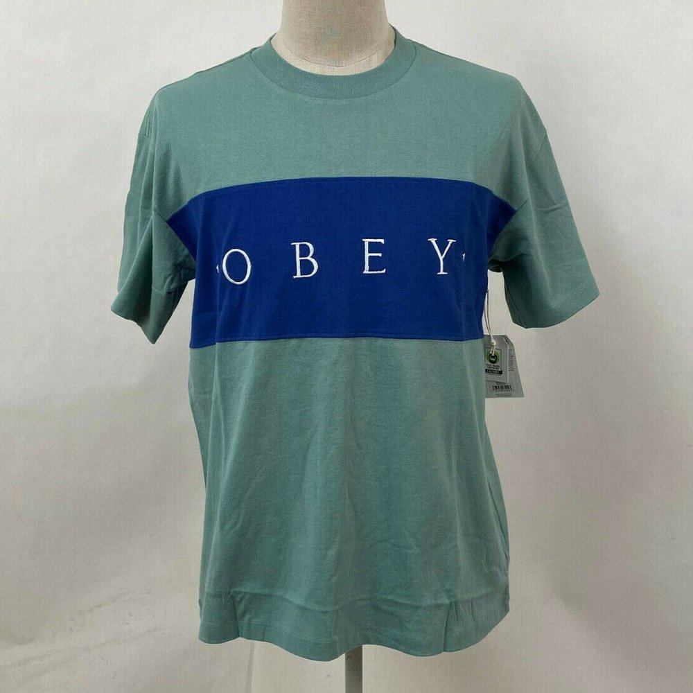 Obey Knit Box T-Shirt "Conrad Classic" Sage/Blue